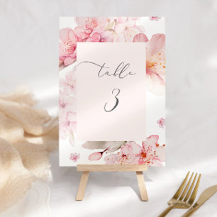 Tarjeta De Mesa Sakura flor de cerezo elegante
