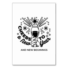 Tarjeta De Mesa Saludos a un diseño de celebración de Año Nuevo