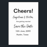 Tarjeta De Mesa Saludos guarda la fecha simple minimalista moderno<br><div class="desc">diseño</div>