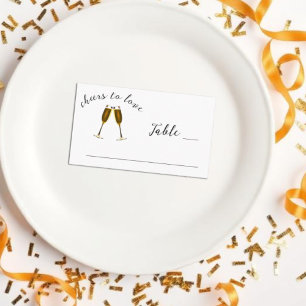 Tarjeta De Mesa Saludos Para Amarre La Recepción De Bodas De Gafas