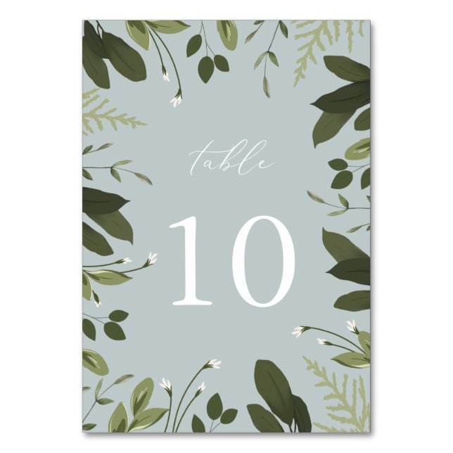 Tarjeta De Mesa Salvaje y verde (Anverso)