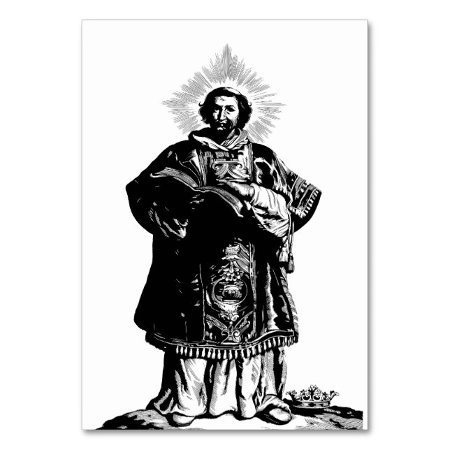 Tarjeta De Mesa San Adalberto de Praga Obispo y Mártir (Anverso)