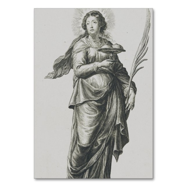 Tarjeta De Mesa San Agatha de Sicilia (Anverso)