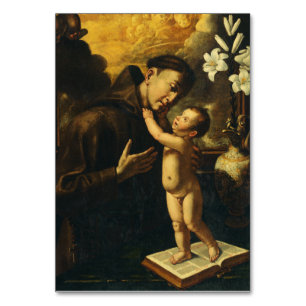 Tarjeta De Mesa San Antonio de Padua con el Niño Jesús