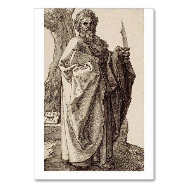 Tarjeta De Mesa San Bartolomé el Apóstol Arte Fino (Anverso)
