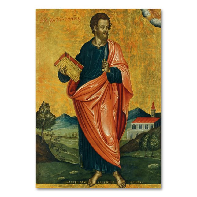 Tarjeta De Mesa San Bartolomé el Apóstol Arte Fino (Anverso)