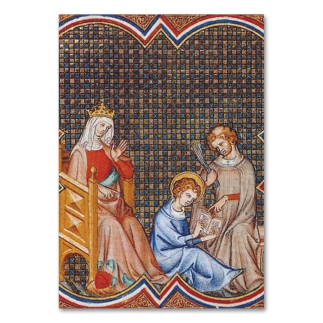 Tarjeta De Mesa San Luis IX de Francia (Anverso)