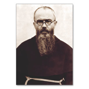 Tarjeta De Mesa San Maximiliano Kolbe sacerdote católico polaco