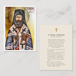 Tarjeta De Mesa San Rafael de Brooklyn Orthodox Prayer Card