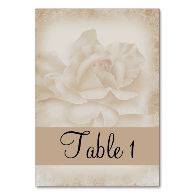 Tarjeta De Mesa Sand Antique Rosa (Anverso)