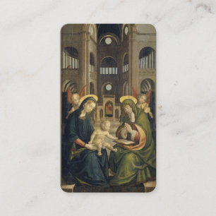Tarjeta De Mesa Santa Ana con la bendición de la Virgen María Jesú