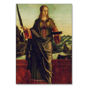Tarjeta De Mesa Santa Anastasia de Roma Arte Premium