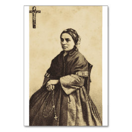 Tarjeta De Mesa Santa Bernadette Soubirous Arte Fino