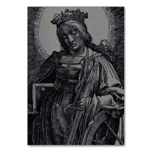 Tarjeta De Mesa Santa Catalina de Alejandría por Lucas van Leyden