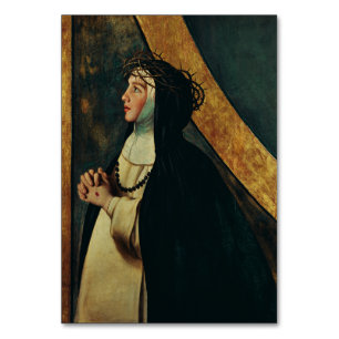 Tarjeta De Mesa Santa Catalina de Siena por Juan Bautista Maino