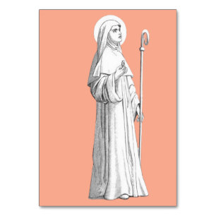 Tarjeta De Mesa Santa Catalina de Siena Virgen