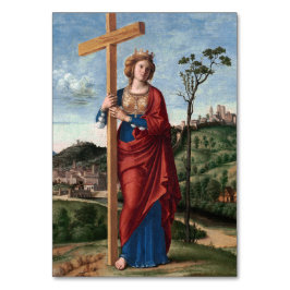 Tarjeta De Mesa Santa Elena con la Vera Cruz Arte Sagrado
