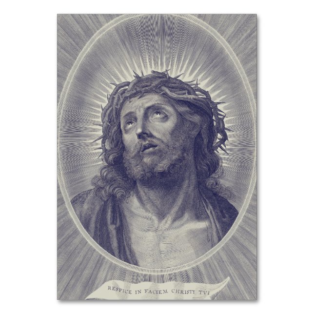 Tarjeta De Mesa Santa Faz de Jesús (Anverso)