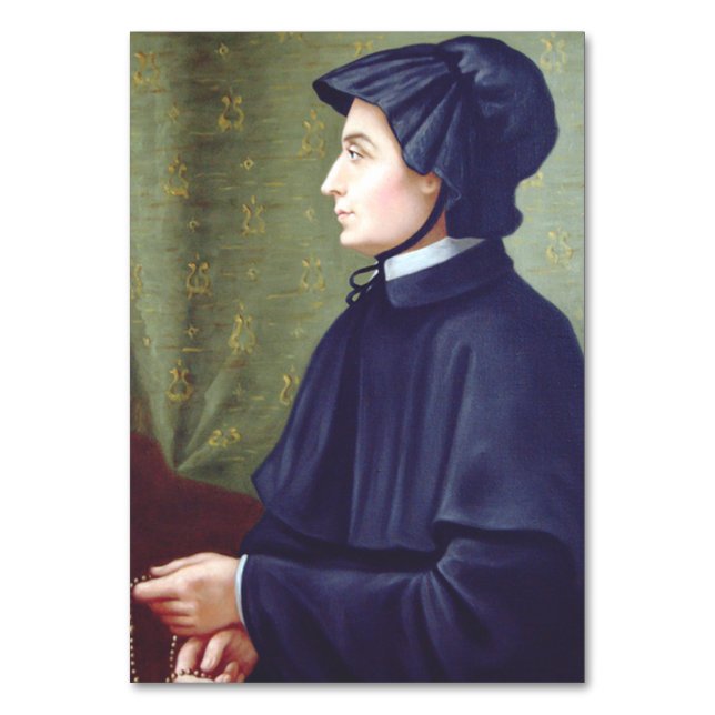 Tarjeta De Mesa Santa Isabel Ana Seton (Anverso)