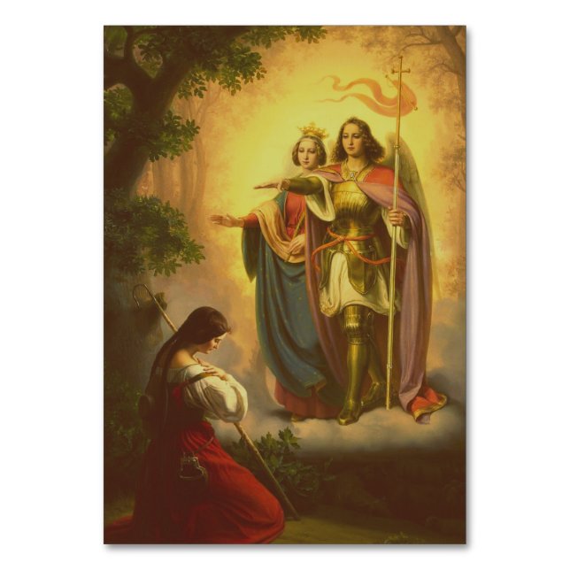Tarjeta De Mesa Santa Juana de Arco (Anverso)