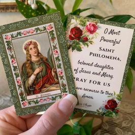 Tarjeta De Mesa Santa Oración de San Filomena Católica