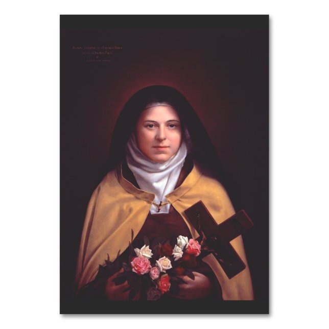 Tarjeta De Mesa Santa Teresita de Lisieux (Anverso)