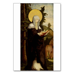 Tarjeta De Mesa Santa Walpurga misionera medieval anglosajona