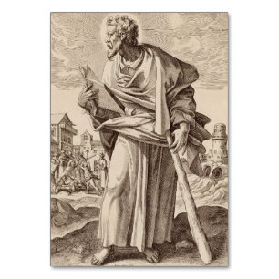 Tarjeta De Mesa Santiago el Menor hijo de Alfeo