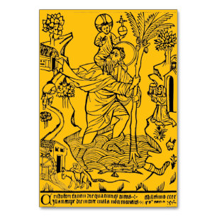 Tarjeta De Mesa Santo Cristóbal católico romano