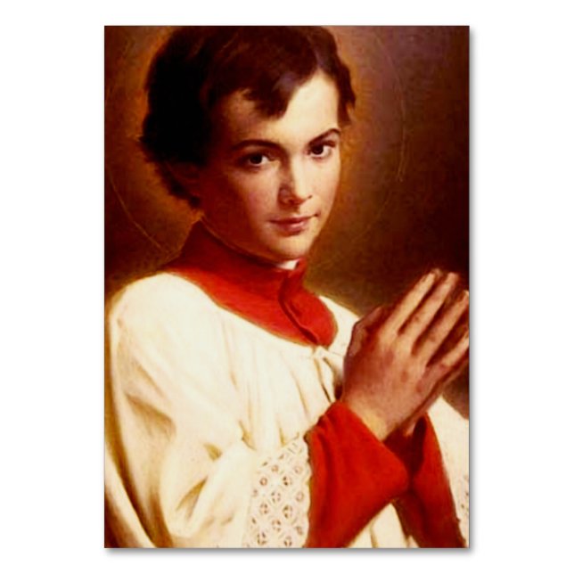 Tarjeta De Mesa Santo Domingo Savio (Anverso)