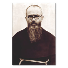 Tarjeta De Mesa Santo Maximiliano Kolbe sacerdote católico polaco