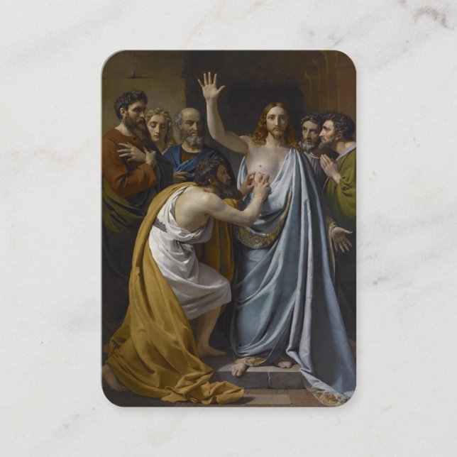 Tarjeta De Mesa Santo Tomás del Apóstol Oración Católica Religiosa (Anverso)