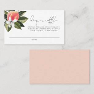 Tarjeta De Mesa SAVANNAH Little Peach Baby Shower Diaper Raffle