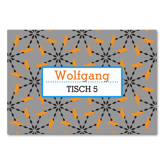 Tarjeta De Mesa Schäferhund Tischkarten (Anverso)