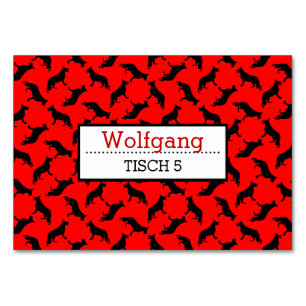 Tarjeta De Mesa Schäferhund Tischkarten
