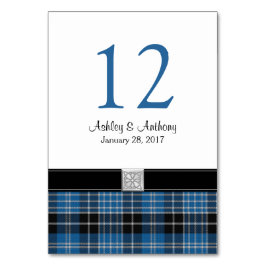 Tarjeta De Mesa Scottish Clark Tartan Boda