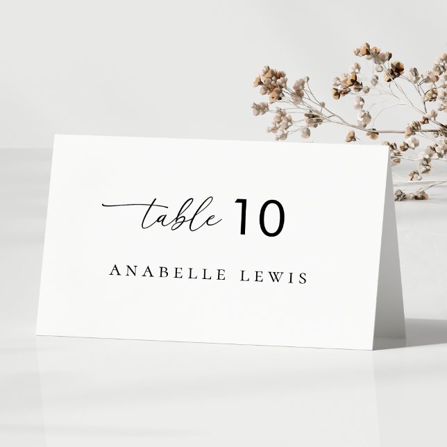 Tarjeta De Mesa Script Boda Place Card con nombre de invitado (Subido por el creador)