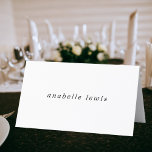 Tarjeta De Mesa Script Boda Place Card con nombre de invitado edit<br><div class="desc">Ayude a sus huéspedes a encontrar su mesa boda con estas elegantes tarjetas de lugar,  con un guión elegante y detalles editables. Personalizar fácilmente haciendo clic en la opción "personalizar".</div>