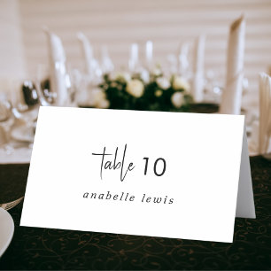 Tarjeta De Mesa Script Boda Place Card con nombre de invitado edit