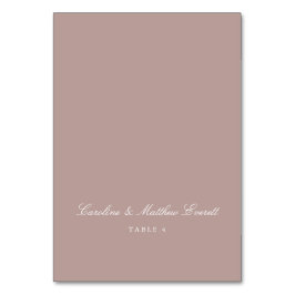 Tarjeta De Mesa Script Elegant Custom Name Mauve Place Card