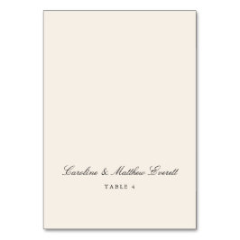 Tarjeta De Mesa Script Elegant Ivory Custom Name Place Card