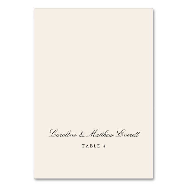 Tarjeta De Mesa Script Elegant Ivory Custom Name Place Card (Anverso)