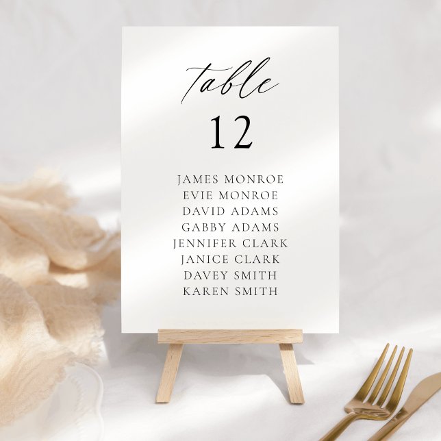 Tarjeta De Mesa Script elegante moderno (Subido por el creador)