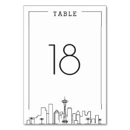 Tarjeta De Mesa Seattle, Boda de Ohio | Número de tabla
