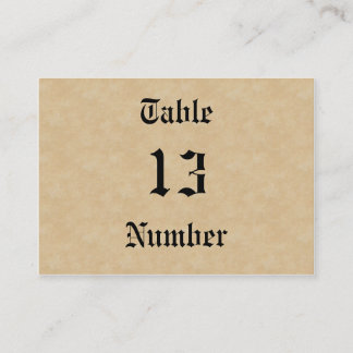 Tarjeta De Mesa Sello de cera y Gótico de cosecha de pergamino fal