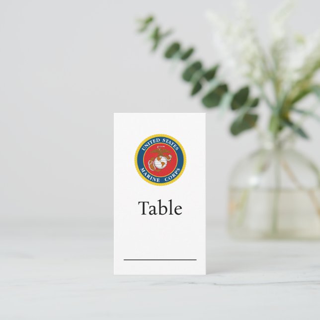 Tarjeta De Mesa Sello del Cuerpo de Marines - Plano (Anverso de pie)