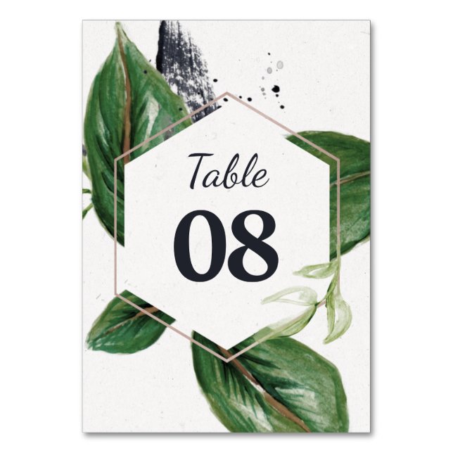 Tarjeta De Mesa Selva tropical vegetación moderna frondosa (Anverso)
