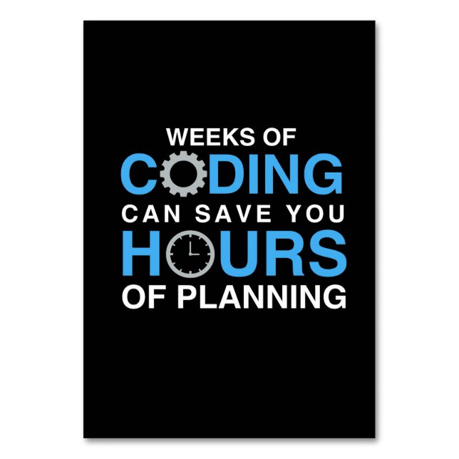 Tarjeta De Mesa Semanas Programáticas De Codificación (Anverso)