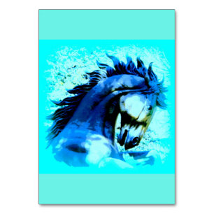 Tarjeta De Mesa semental silvestre azul