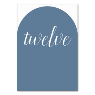 Tarjeta De Mesa Sencilla Elegancia Azul pizarra Rodado